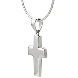 Sterling Silver High Polish Cross Necklace