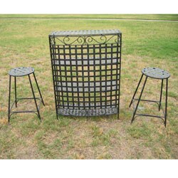Lattice Cast Iron Three-shelf Pool Bar