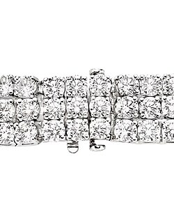 14k White Gold 30ct TDW Diamond Bracelet