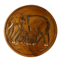 Hand-carved Four Elephants Table