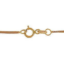 14k Yellow Gold 1-mm Square Silk Foxtail Necklace