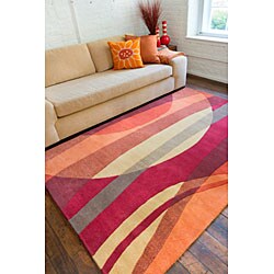 Hand-tufted Metro Brick Wool Rug (7'6 x 9'6)