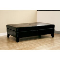 Jennifer Black By-cast Leather Flip-top Storage Bench
