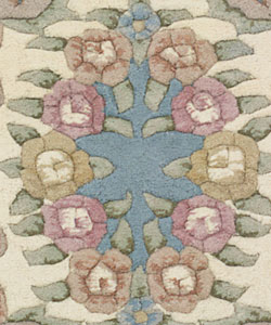 Hand-knotted Blue Aubusson Wool Runner (2'6 x 12')