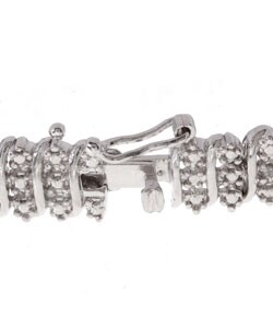 Sterling Silver 1/8ct TW Diamond Tennis Bracelet (I-J, I3)