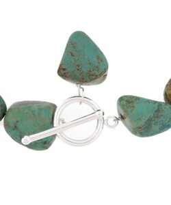 Sterling Silver Turquoise Bead Necklace