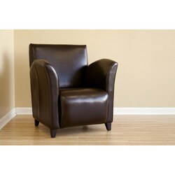 Susan Espresso Brown Bi-cast Leather Club Chair