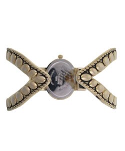 Geneva Women's Platinum Cuff Wrist Bangle Watch