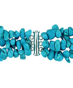 Turquoise Three-strand Sterling Silver Necklace