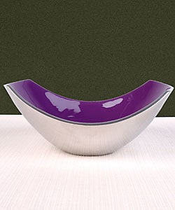 Purple Enamel on Aluminum Bowls (Set of 2)