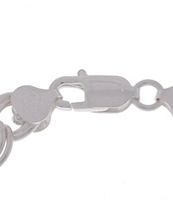 Sterling Silver 7-inch Garibaldi Charm Bracelet
