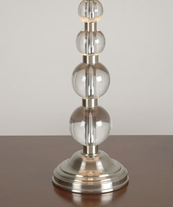 Overstock Table Lamps on Crystal Spheres Table Lamp Cream Shade   Overstock Com