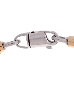 14k Two-tone Gold 22-inch 4 mm Bullet Necklace