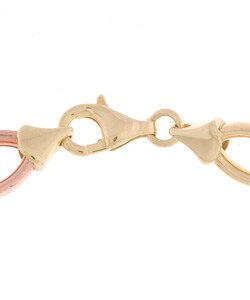 14k Tri-color Gold Link Bracelet