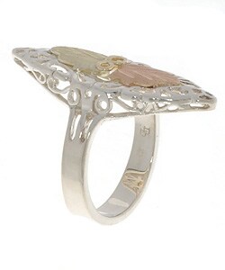 14-kt Black Hills Gold on Silver Elongated Ring