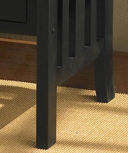 Black 3-drawer Country Bench