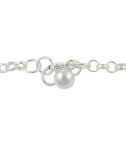 Sterling Silver Dolphin and Jingle Balls Anklet
