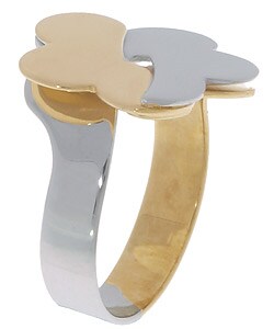 14k Two-tone Gold Flower Ring