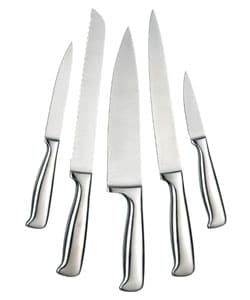 The Ex 5pc Knife Set with Unique Apple Holder designed by Raffaele Iannello