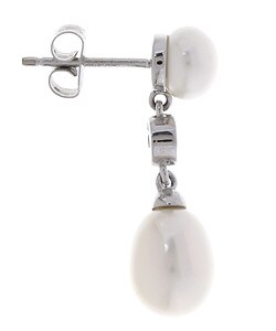 Sterling Silver Cultured Freshwater Pearl Earrings
