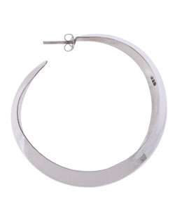 Handmade Sterling Silver Hoop Earrings (Mexico)