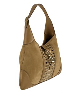 Gucci Suede Hobo with Grommet Details
