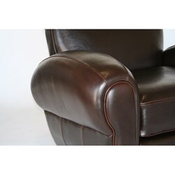Dexter Dark Brown Bi-cast Leather Reclining Arm Chair