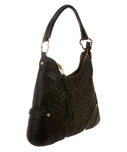 Via Spiga Zig Zag Quilted Leather Hobo Bag