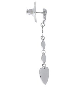 Sterling Silver Heart Drop Earrings