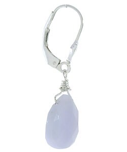Charming Life Blue Lace Agate Gemstone Briolette Earrings