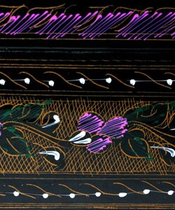 Handmade Black Lacquer Etched Jewelry Box