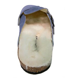 BearPaw Colored Suede and Shearling Clogs