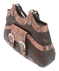 Journee Collection Arcadia Series Python Handbag
