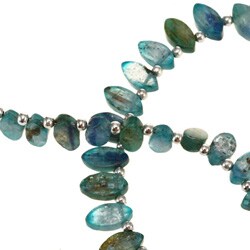 Silver Beaded Kyanite Necklace