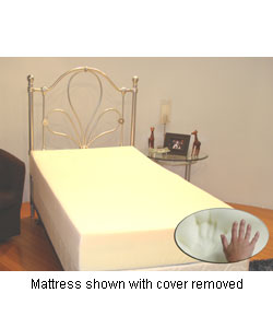 Blue 8-inch Twin-size Memory Foam Mattress