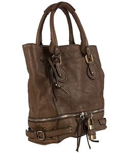 Chloe Brown Leather Paddington Tote Bag - 10676281 - Overstock.com ...