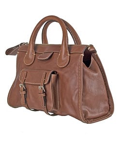 Chloe Brown Leather Edith Satchel Bag - 10679730 - Overstock.com ...  