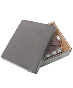 Bass Genuine Leather Croc Skin 6-oz Flask