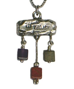 Roman Glass Necklace with Stone Dangles (Israel)