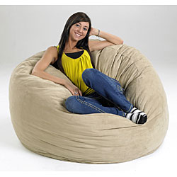 Large Memory Foam Lounge Bag with Removable Cover