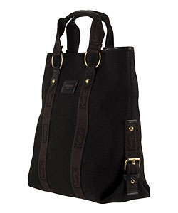 Y.S.L. Black Canvas 'YSL' Logo Tote