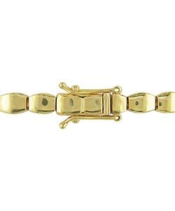 18k Yellow Gold Oval Garnet Bracelet