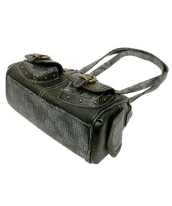 Journee Collection Arcadia Croc Metallic Handbag