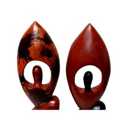 Wood Kneeling Angel Statuette (Ghana)