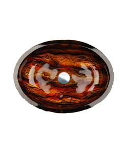 Fontaine Molten Lava Glass Vessel Bathroom Sink
