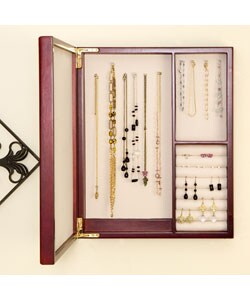 Wall-mounted Mirrored Cherry Jewelry Box - Overstock ...