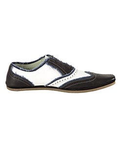 Dolce & Gabanna Men's Leather and Denim Trim Oxfords
