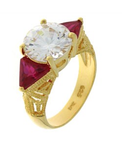 Maddy Emerson 'Majesty' Created Ruby and CZ Ring