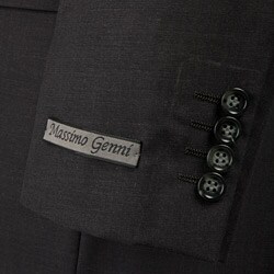 Massimo Genni Men's 2-button Wool Charcoal Suit