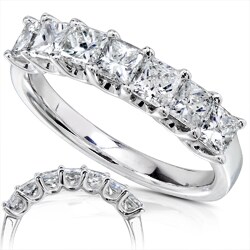 14k White Gold 1ct TDW Princess Cut Diamond Band (H-I, I1-I2)